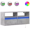 Betonszürke falra szerelhető TV-szekrény LED-del 100x31x45 cm