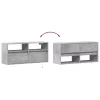 Betonszürke falra szerelhető TV-szekrény LED-del 100x31x45 cm