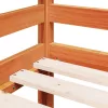 Viaszbarna tömör fenyőfa gyerek galériaágy létrával 90 x 200 cm