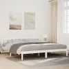 Fehér tömör fenyő extra hosszú ágykeret matrac nélkül 180x220cm