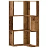 3 szintes antik fa szerelt fa sarok könyvespolc 50 x 50 x 102cm