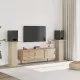 2 db sonoma tölgy színű szerelt fa hangszóróállvány 30x30x80 cm