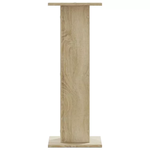 2 db sonoma tölgy színű szerelt fa hangszóróállvány 30x30x80 cm