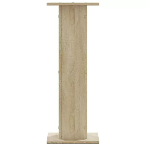 2 db sonoma tölgy színű szerelt fa hangszóróállvány 30x30x80 cm
