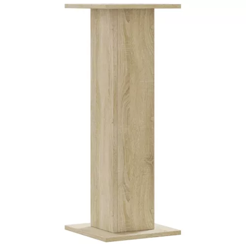 2 db sonoma tölgy színű szerelt fa hangszóróállvány 30x30x80 cm