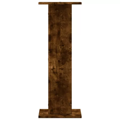 2 db füstös tölgy színű szerelt fa hangszóróállvány 30x30x80 cm