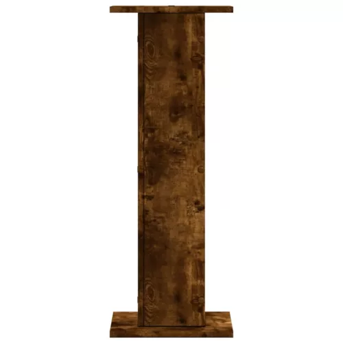 2 db füstös tölgy színű szerelt fa hangszóróállvány 30x30x80 cm