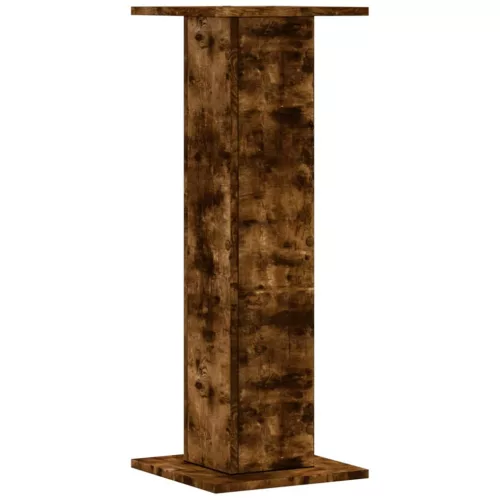 2 db füstös tölgy színű szerelt fa hangszóróállvány 30x30x80 cm