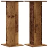 2 db antik fa színű szerelt fa hangszóróállvány 30 x 30 x 80 cm
