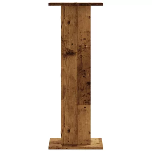 2 db antik fa színű szerelt fa hangszóróállvány 30 x 30 x 80 cm