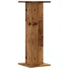 2 db antik fa színű szerelt fa hangszóróállvány 30 x 30 x 80 cm