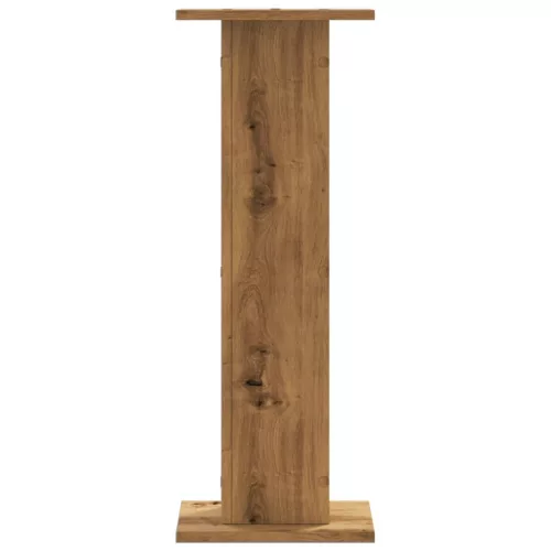 2 db kézműves tölgy színű fa hangszóróállvány 30 x 30 x 80 cm