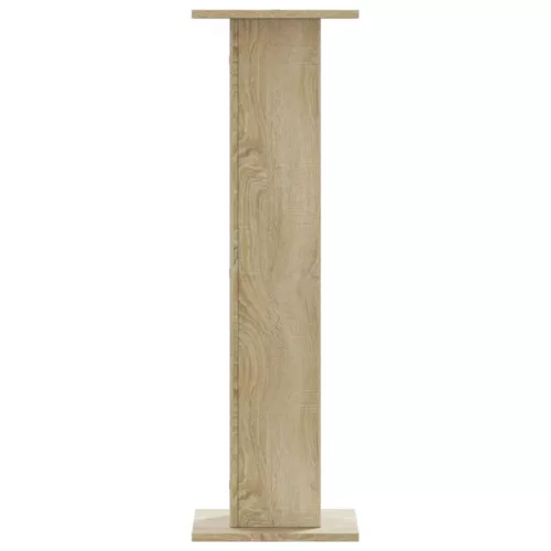 2 db sonoma tölgy színű szerelt fa hangszóróállvány 30x30x95 cm