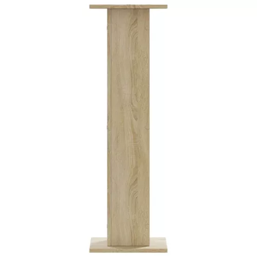 2 db sonoma tölgy színű szerelt fa hangszóróállvány 30x30x95 cm