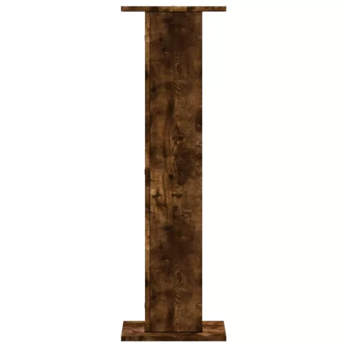 2 db füstös tölgy színű szerelt fa hangszóróállvány 30x30x95 cm