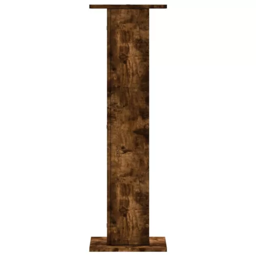 2 db füstös tölgy színű szerelt fa hangszóróállvány 30x30x95 cm