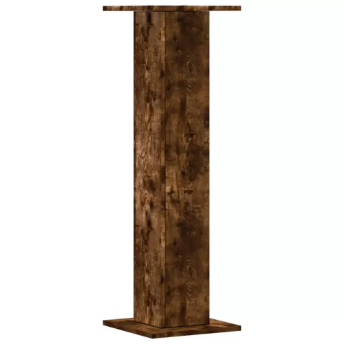 2 db füstös tölgy színű szerelt fa hangszóróállvány 30x30x95 cm