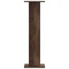 2 db barna tölgy színű szerelt fa hangszóróállvány 30x30x95 cm