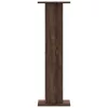 2 db barna tölgy színű szerelt fa hangszóróállvány 30x30x95 cm