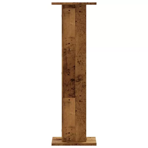 2 db antik fa színű szerelt fa hangszóróállvány 30 x 30 x 95 cm
