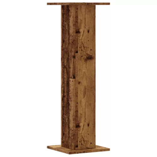 2 db antik fa színű szerelt fa hangszóróállvány 30 x 30 x 95 cm