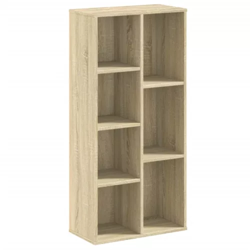 Sonoma tölgy színű szerelt fa könyvszekrény 50x25x105 cm