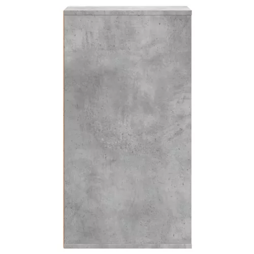 Betonszürke szerelt fa fiókos sarokszekrény 40 x 41 x 76 cm