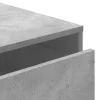 Betonszürke szerelt fa fiókos sarokszekrény 40 x 41 x 76 cm