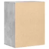 Betonszürke szerelt fa fiókos sarokszekrény 60 x 41 x 76 cm