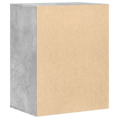 Betonszürke szerelt fa fiókos sarokszekrény 60 x 41 x 76 cm