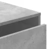 Betonszürke szerelt fa fiókos sarokszekrény 60 x 41 x 76 cm