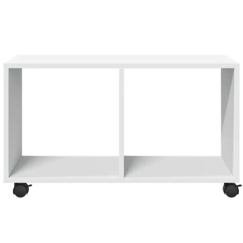 Fehér szerelt fa görgős szekrény 72 x 33 x 42,5 cm