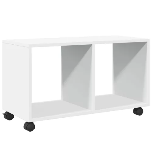 Fehér szerelt fa görgős szekrény 72 x 33 x 42,5 cm