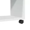 Fehér szerelt fa görgős szekrény 72 x 33 x 42,5 cm