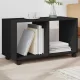 Fekete szerelt fa görgős szekrény 72 x 33 x 42,5 cm
