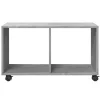 Betonszürke szerelt fa görgős szekrény 72 x 33 x 42,5 cm