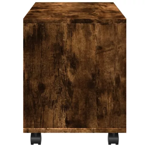 Füstös tölgy színű szerelt fa görgős szekrény 72 x 33 x 42,5 cm