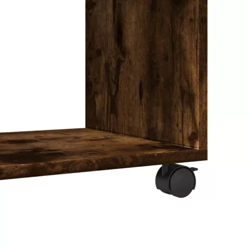 Füstös tölgy színű szerelt fa görgős szekrény 72 x 33 x 42,5 cm