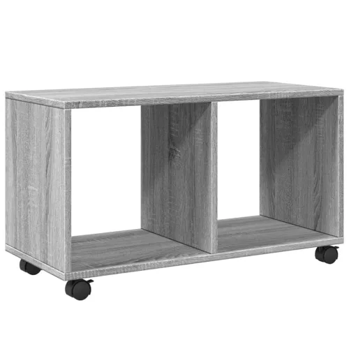 Szürke sonoma színű szerelt fa görgős szekrény 72x33x42,5 cm