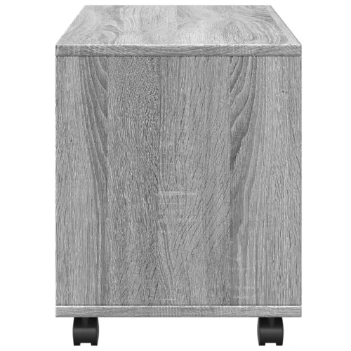 Szürke sonoma színű szerelt fa görgős szekrény 72x33x42,5 cm