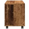 Antik fa színű szerelt fa görgős szekrény 72 x 33 x 42,5 cm