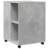 Betonszürke szerelt fa kisasztal kerekekkel 55 x 60 x 78 cm