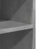 Betonszürke szerelt fa kisasztal kerekekkel 55 x 60 x 78 cm