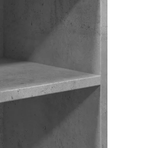 Betonszürke szerelt fa kisasztal kerekekkel 55 x 60 x 78 cm