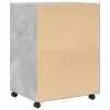 Betonszürke szerelt fa kerekes szekrény 60 x 48 x 81 cm