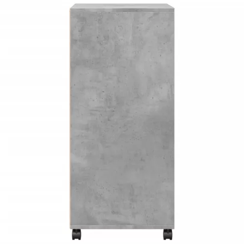 Betonszürke szerelt fa kerekes szekrény 55 x 40 x 91 cm