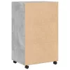 Betonszürke szerelt fa kerekes szekrény 55 x 40 x 91 cm