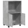 Betonszürke szerelt fa kerekes szekrény 55 x 40 x 91 cm