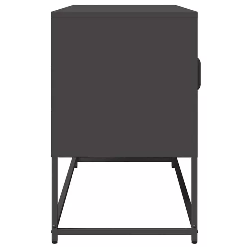 Fekete hidegen hengerelt acél TV-szekrény 100,5x39x60,5 cm