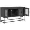 Fekete hidegen hengerelt acél TV-szekrény 100,5x39x60,5 cm